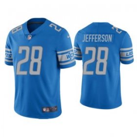 Wholesale Cheap Men\'s Blue Detroit Lions #28 Jermar Jefferson Vapor Untouchable Limited Stitched Jersey