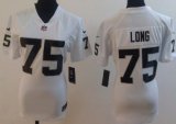 Wholesale Cheap Nike Oakland Raiders #75 Howie Long White Game Womens Jersey