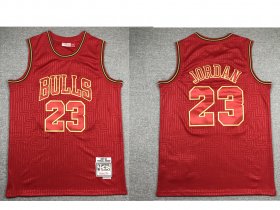 Wholesale Cheap Men\'s Chicago Bulls #23 Michael Jordan Red 1997-98 Hardwood Classics Soul AU Throwback Jersey