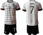 Wholesale Cheap Men 2021 European Cup Germany home white 7 Soccer Jersey