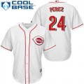 Wholesale Cheap Reds #24 Tony Perez White Cool Base Stitched Youth MLB Jersey