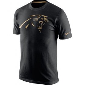 Wholesale Cheap Men\'s Carolina Panthers Nike Black Championship Drive Gold Collection Performance T-Shirt
