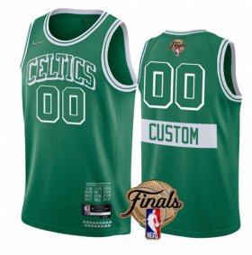 Wholesale Cheap Men\'s Boston Celtics Active Player Custom Green 2022 City Edition Finals Stitched Jersey