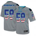Wholesale Cheap Nike Panthers #59 Luke Kuechly Lights Out Grey Men's Stitched NFL Elite USA Flag Fashion Jersey