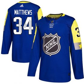 Wholesale Cheap Adidas Maple Leafs #34 Auston Matthews Royal 2018 All-Star Atlantic Division Authentic Stitched Youth NHL Jersey