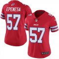 Wholesale Cheap Nike Bills #57 A.J. Epenesas Red Women's Stitched NFL Limited Rush Jersey