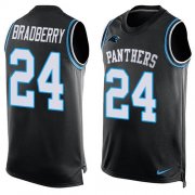 Wholesale Cheap Nike Panthers #24 James Bradberry Black Team Color Men's Stitched NFL Limited Tank Top Jersey