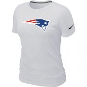 Wholesale Cheap Women's Nike New England Patriots Logo NFL T-Shirt White