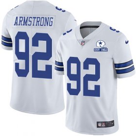 Wholesale Cheap Nike Cowboys #92 Dorance Armstrong White Men\'s Stitched With Established In 1960 Patch NFL Vapor Untouchable Limited Jersey
