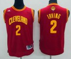 Wholesale Cheap Men's Cleveland Cavaliers #2 Kyrie Irving Red 2017 The NBA Finals Patch Jersey
