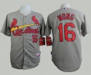 Wholesale Cheap Cardinals #16 Kolten Wong Grey Cool Base Stitched MLB Jersey