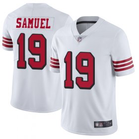 Wholesale Cheap Nike 49ers #19 Deebo Samuel White Rush Men\'s Stitched NFL Vapor Untouchable Limited Jersey