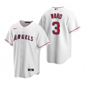 Wholesale Cheap Men\'s Los Angeles Angels #3 Waylor Ward White Cool Base Stitched Jersey