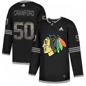 Wholesale Cheap Adidas Blackhawks #50 Corey Crawford Black Authentic Classic Stitched NHL Jersey