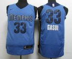 Wholesale Cheap Men's Memphis Grizzlies #33 Marc Gasol New Light Blue 2017-2018 Nike Authentic Stitched NBA Jersey