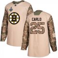 Wholesale Cheap Adidas Bruins #25 Brandon Carlo Camo Authentic 2017 Veterans Day Stanley Cup Final Bound Stitched NHL Jersey