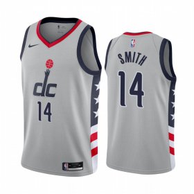 Wholesale Cheap Nike Wizards #14 Ish Smith Gray NBA Swingman 2020-21 City Edition Jersey