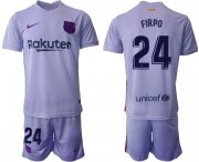 Wholesale Cheap Men 2021-2022 Club Barcelona away purple 24 Soccer Jersey