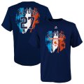 Wholesale Cheap Houston Astros #27 Jose Altuve Majestic Youth 2019 Spring Training Name & Number V-Neck T-Shirt Navy