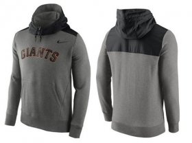 Wholesale Cheap Men\'s San Francisco Giants Nike Gray Cooperstown Collection Hybrid Pullover Hoodie