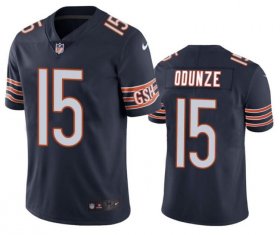 Cheap Men\'s Chicago Bears #15 Rome Odunze Navy 2024 Draft Vapor Stitched Football Jersey