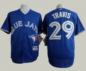 Wholesale Cheap Blue Jays #29 Devon Travis Blue Alternate Cool Base Stitched MLB Jersey