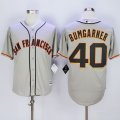 Wholesale Cheap Giants #40 Madison Bumgarner Grey New Cool Base Road Stitched MLB Jersey