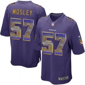 Wholesale Cheap Nike Ravens #57 C.J. Mosley Purple Team Color Men\'s Stitched NFL Limited Strobe Jersey