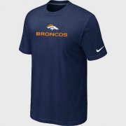 Wholesale Cheap Nike Denver Broncos Authentic Logo NFL T-Shirt Midnight Blue