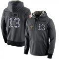 Wholesale Cheap NFL Men's Nike New Orleans Saints #13 Michael Thomas Stitched Black Anthracite Salute to Service Player Performance Hoodie