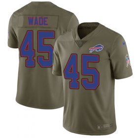 Wholesale Cheap Nike Bills #45 Christian Wade Olive Men\'s Stitched NFL Limited 2017 Salute To Service Jersey