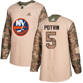 Wholesale Cheap Adidas Islanders #5 Denis Potvin Camo Authentic 2017 Veterans Day Stitched NHL Jersey