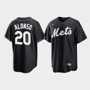 Wholesale Cheap Men's New York Mets #20 Pete Alonso Black Cool Base Stitched Baseball Jersey