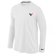 Wholesale Cheap Nike Houston Texans Sideline Legend Authentic Logo Long Sleeve T-Shirt White