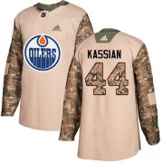Wholesale Cheap Adidas Oilers #44 Zack Kassian Camo Authentic 2017 Veterans Day Stitched NHL Jersey