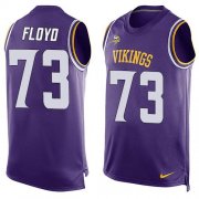 Wholesale Cheap Nike Vikings #73 Sharrif Floyd Purple Team Color Men's Stitched NFL Limited Tank Top Jersey