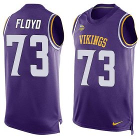 Wholesale Cheap Nike Vikings #73 Sharrif Floyd Purple Team Color Men\'s Stitched NFL Limited Tank Top Jersey