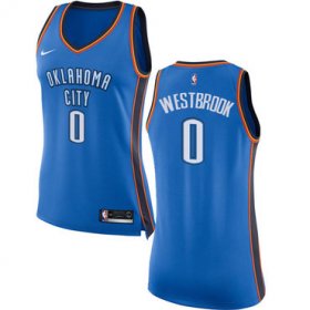 Wholesale Cheap Nike Oklahoma City Thunder #0 Russell Westbrook Blue Women\'s NBA Swingman Icon Edition Jersey