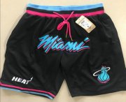 Wholesale Cheap Men's Miami Heat Black 2020 Nike City Edition Just Don Shorts Swingman Shorts