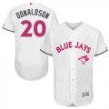 Wholesale Cheap Blue Jays #20 Josh Donaldson White Flexbase Authentic Collection Mother's Day Stitched MLB Jersey