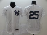 Wholesale Cheap New York Yankees #25 Gleyber Torres Men's Nike White Navy Home 2020 Authentic Player MLB Jersey