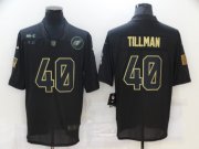 Wholesale Cheap Men's Arizona Cardinals #40 Pat Tillman Black 2020 Salute To Service Stitched NFL Nike Limited Jersey