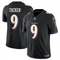 Wholesale Cheap Men's Baltimore Ravens #9 Justin Tucker Black 2023 F.U.S.E Vapor Jersey