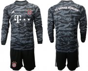 Wholesale Cheap Bayern Munchen Blank Black Goalkeeper Long Sleeves Soccer Club Jersey