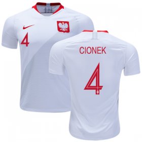 Wholesale Cheap Poland #4 Cionek Home Soccer Country Jersey