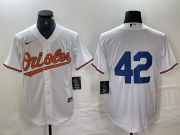 Cheap Men's Baltimore Orioles #42 Jackie Robinson White Stitched Cool Base Nike Jersey