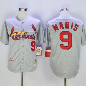 Wholesale Cheap Mitchell And Ness 1967 Cardinals #9 Roger Maris Grey Throwback Stitched MLB Jersey