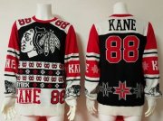 Wholesale Cheap Chicago Blackhawks #88 Patrick Kane Black/Red Men's NHL Ugly Sweater