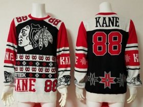 Wholesale Cheap Chicago Blackhawks #88 Patrick Kane Black/Red Men\'s NHL Ugly Sweater