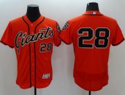 Wholesale Cheap Giants #28 Buster Posey Orange Flexbase Authentic Collection Stitched MLB Jersey